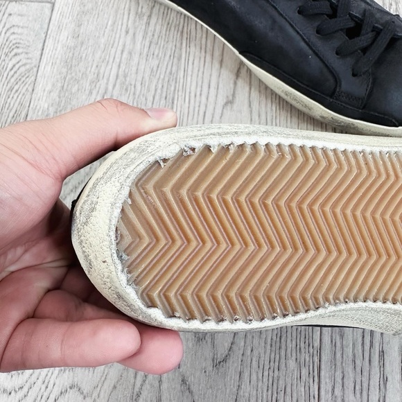 Golden Goose GGDB Superstar Nabuk Sneaker - Black/Yellow Star - Picture 7 of 9